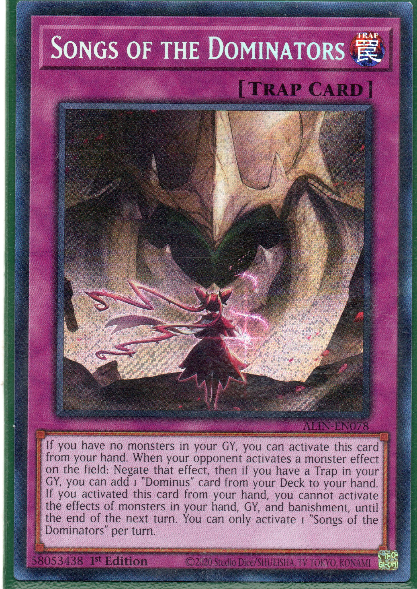 Songs of the Dominators ALIN-EN078 Secret rare