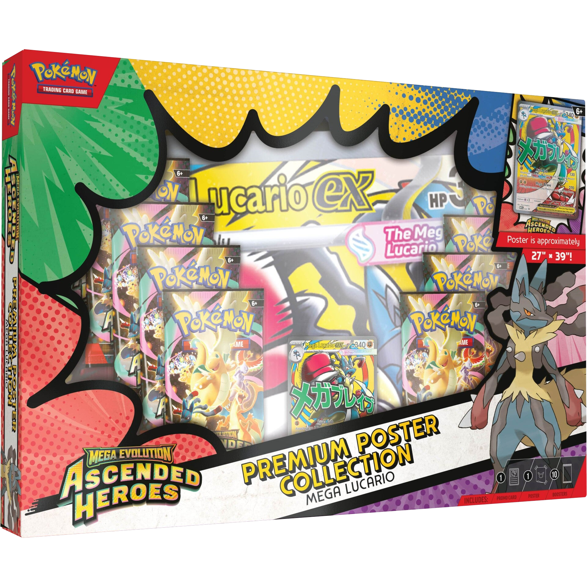 Mega Lucario ex Poster Collection Pokemon TCG en Español