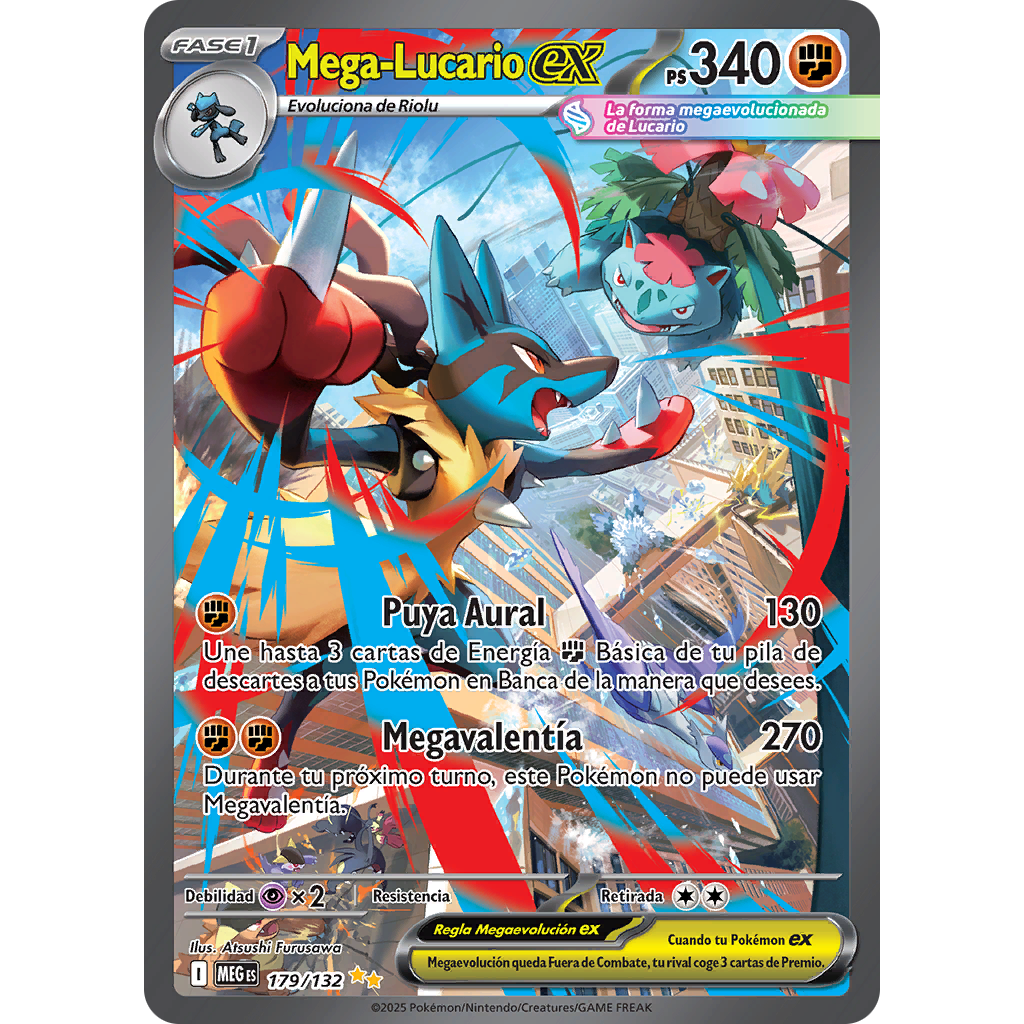 Mega-Lucario ex MEG 179 Special Illustration rare Español