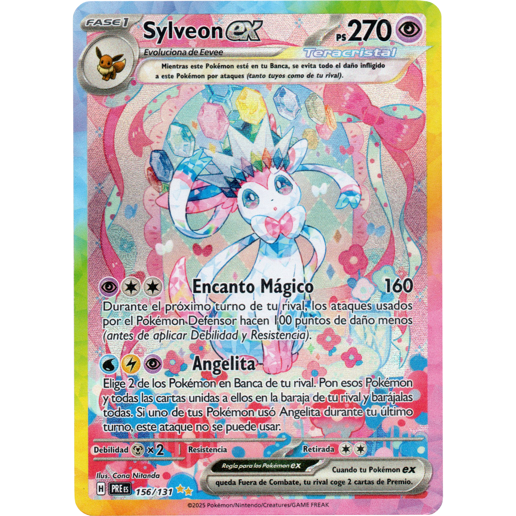 Sylveon ex PRE 156 Special Illustration rare Español