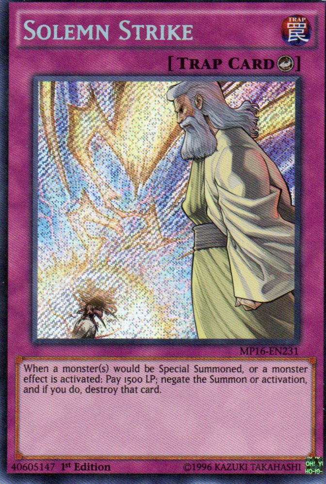 Solemn Strike MP16-EN231 Secret rare
