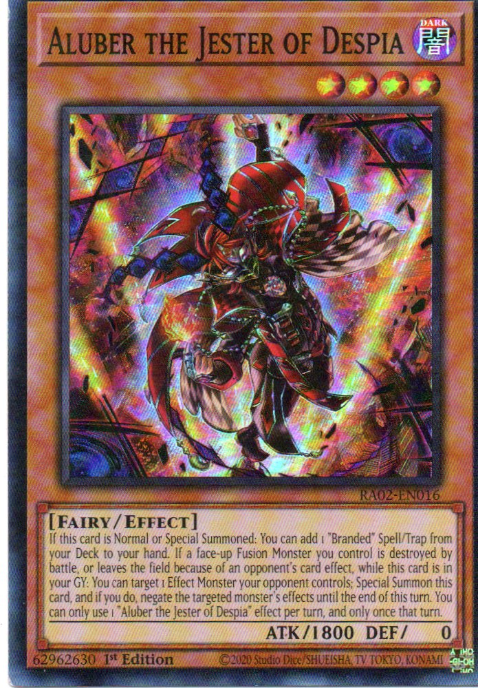Aluber the Jester of Despia RA02-EN016 Super rare