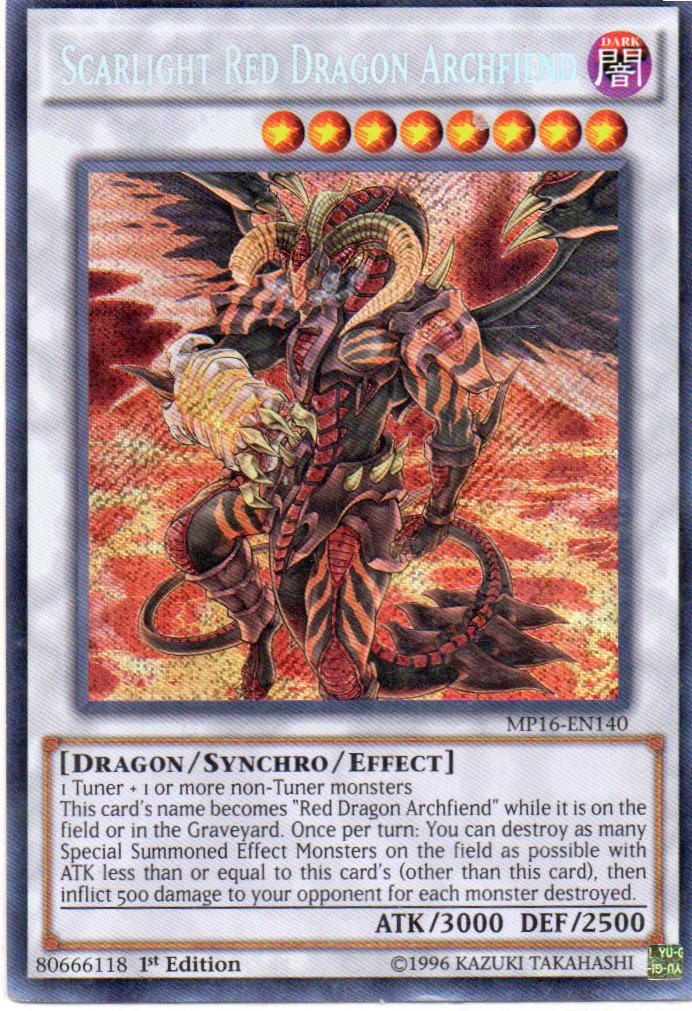 Scarlight Red Dragon Archfiend MP16-EN140 Secret rare