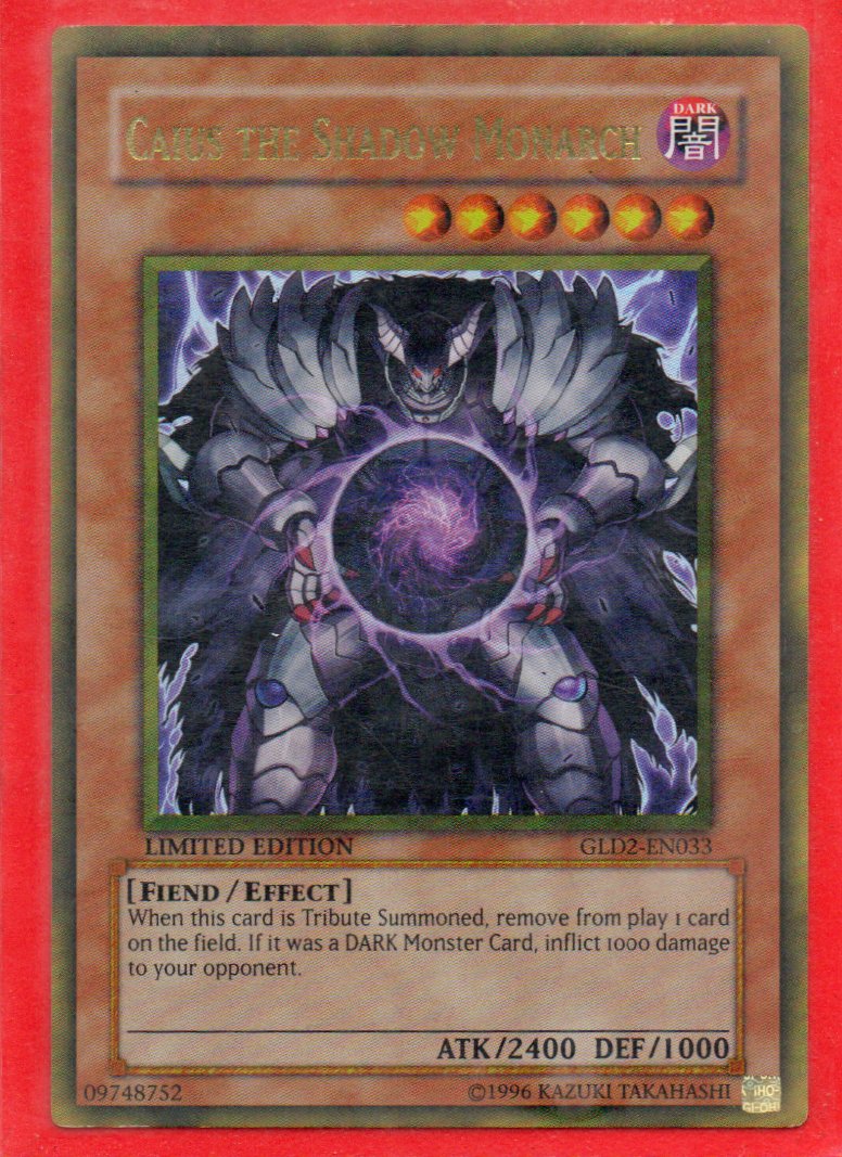 Caius the Shadow Monarch GLD2-EN033 Gold rare