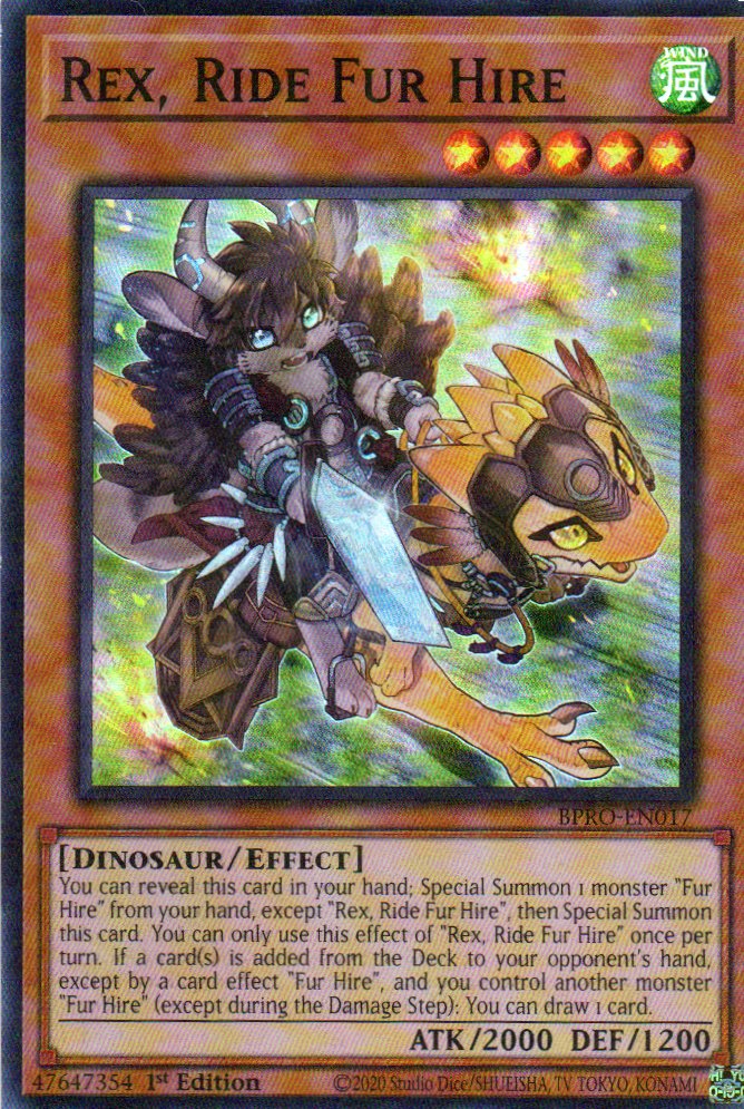 Rex, Ride Fur Hire BPRO-EN017 Super rare