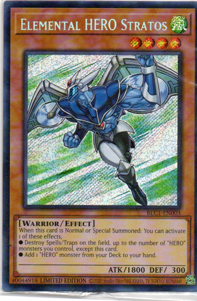 Elemental Hero Stratos BLC1-EN003 Secret rare