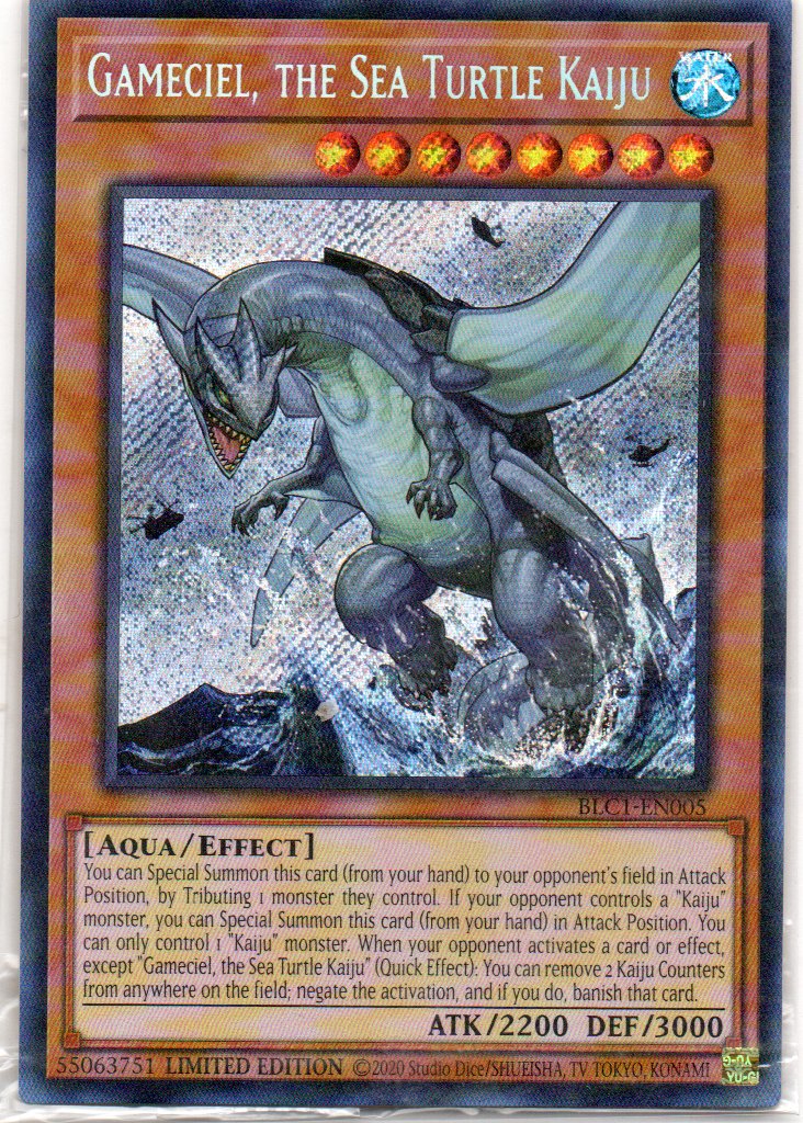 Gameciel, the Sea Turtle Kaiju BLC1-EN005 Secret rare
