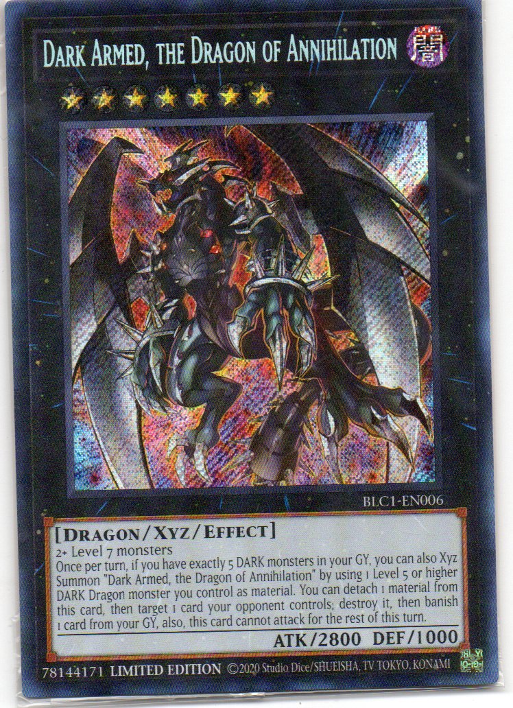 Dark Armed, the Dragon of Annijhilation BLC1-EN006 Secret rare