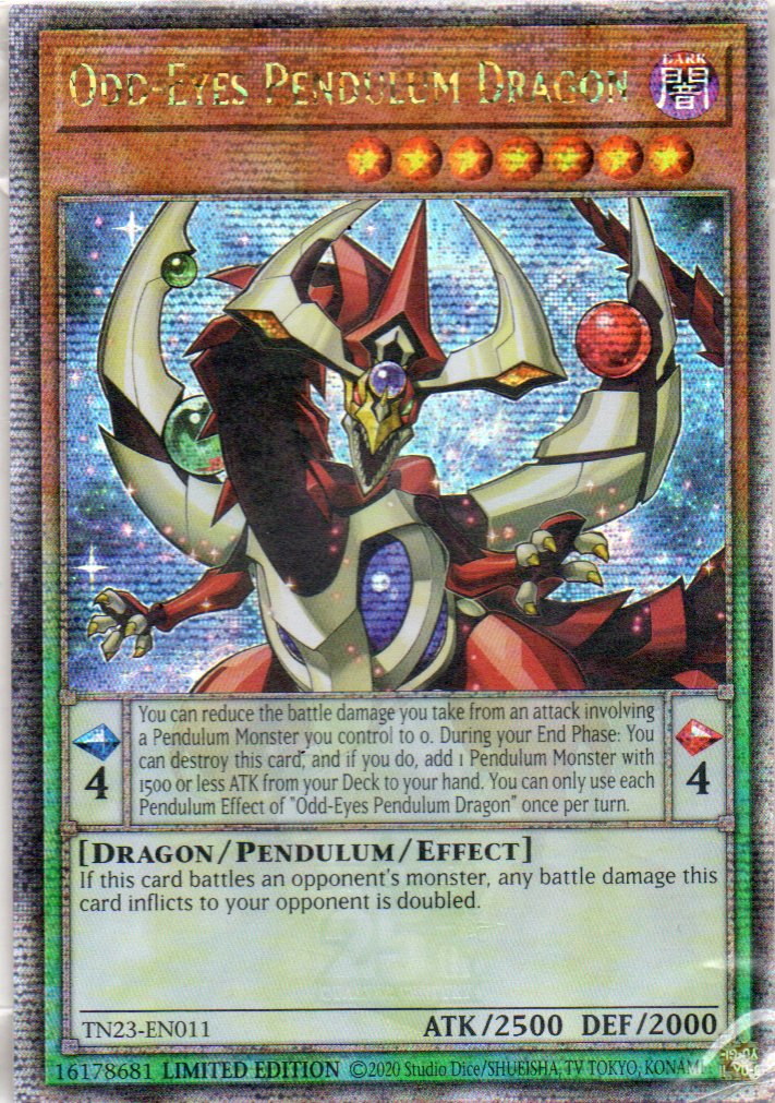 Odd Eyes Pendulum Dragon TN23-EN011 Quarter rare