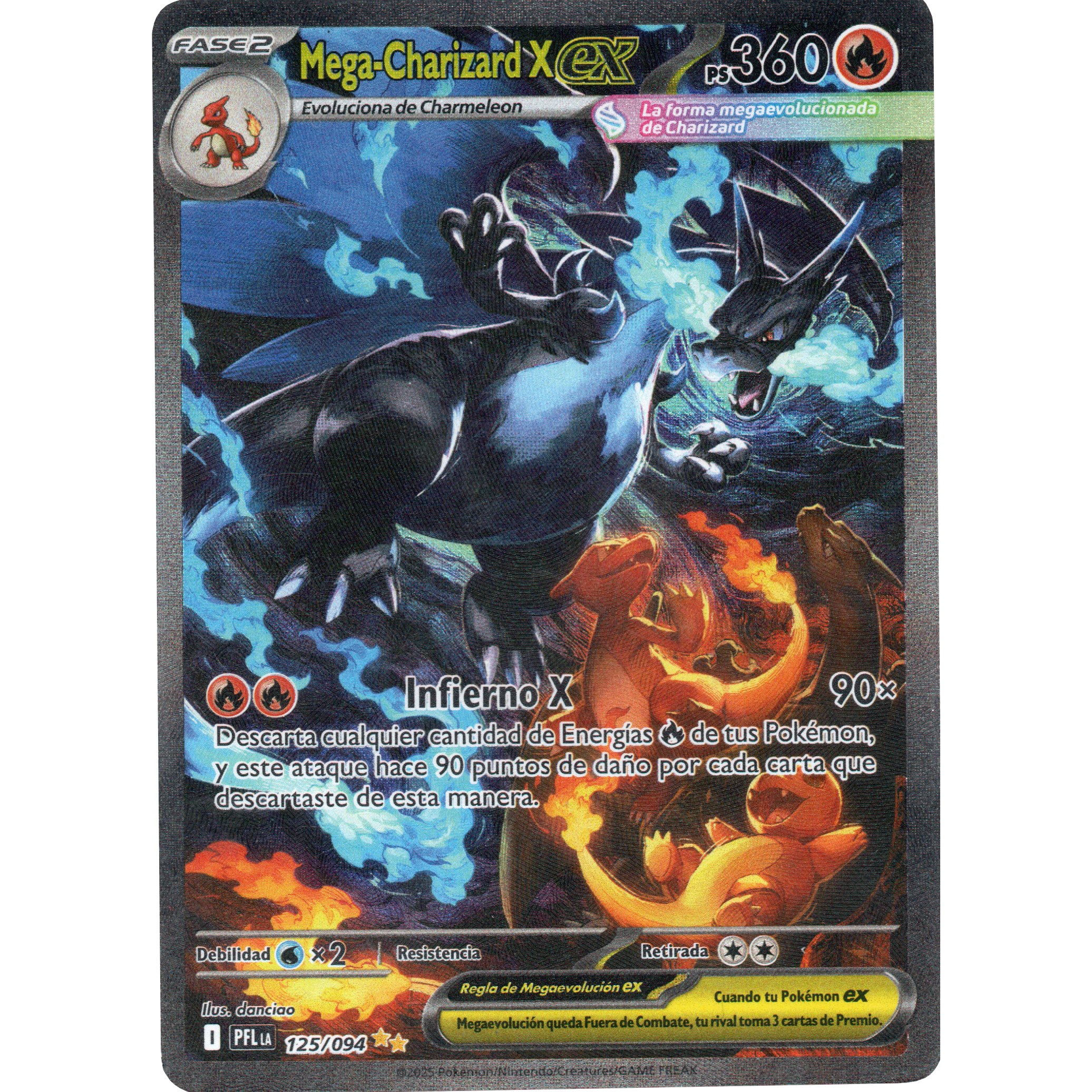 Mega-Charizard X ex PFL 125 Special Illustration rare Español