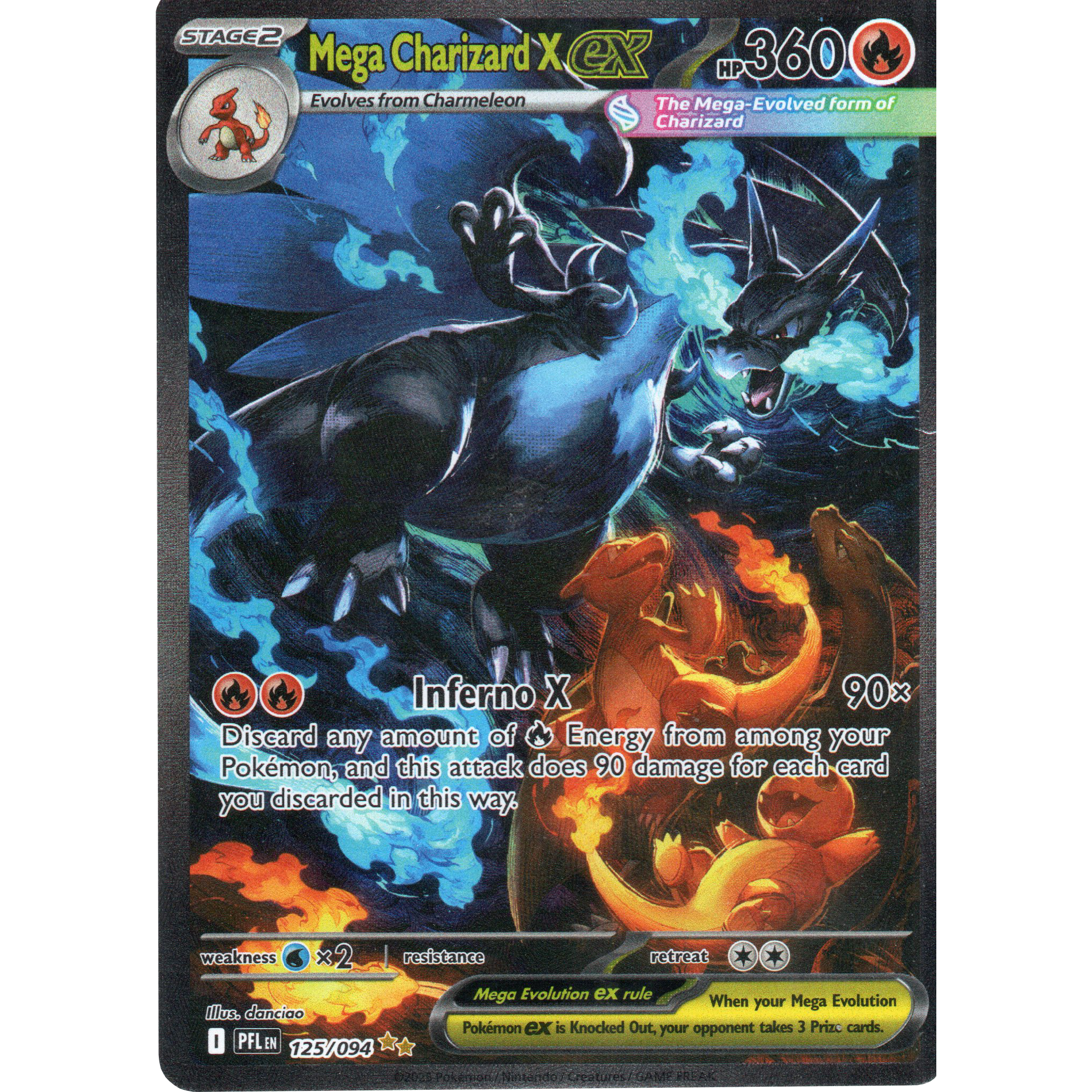 Mega-Charizard X ex PFL 125 Special Illustration rare Ingles
