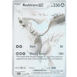 Reshiram ex WHT 173 White rare Ingles