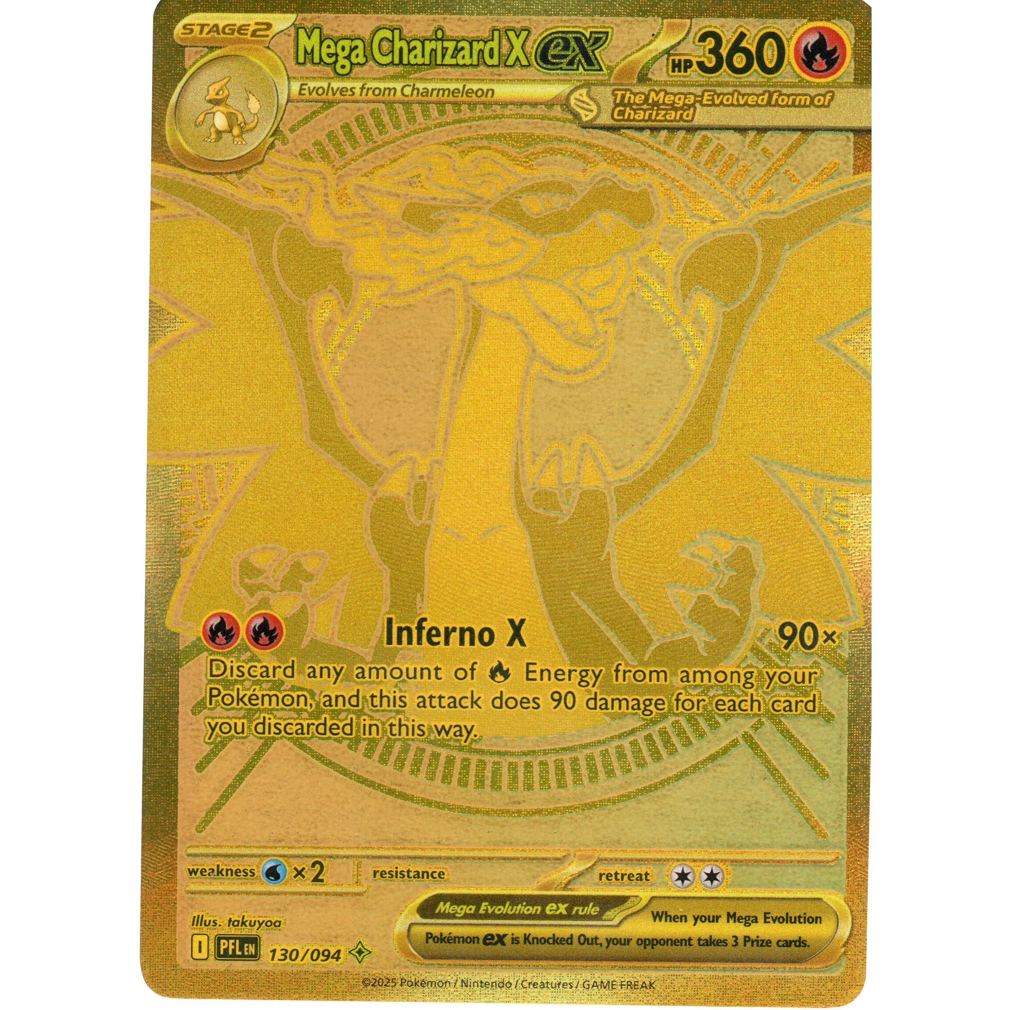 Mega-Charizard X ex PFL 131 Mega Hyper rare Ingles LD