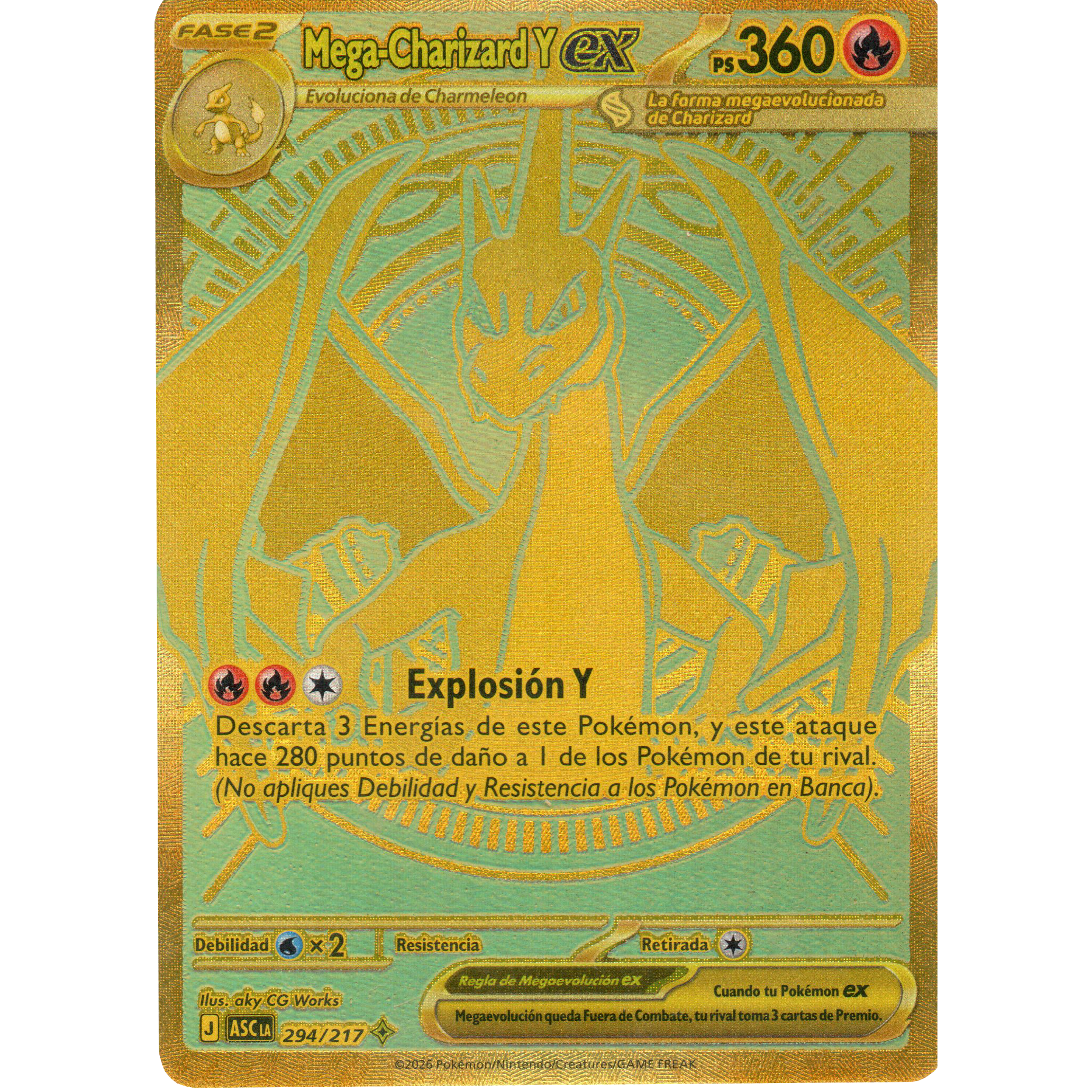 Mega-Charizard Y ex ASC 294 Mega Hyper rare Español LD