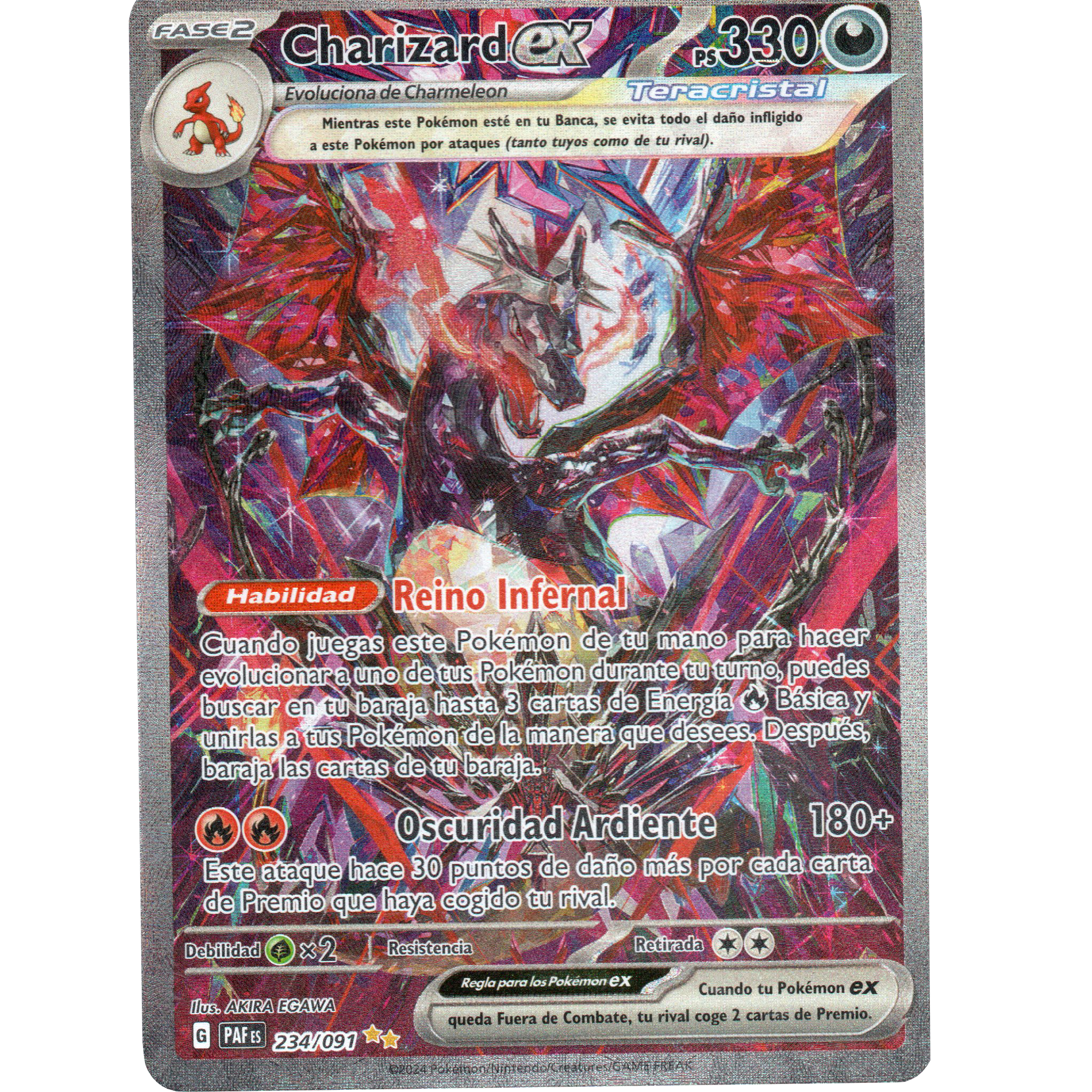 Charizard ex PAF 234 Special Illustration rare Español
