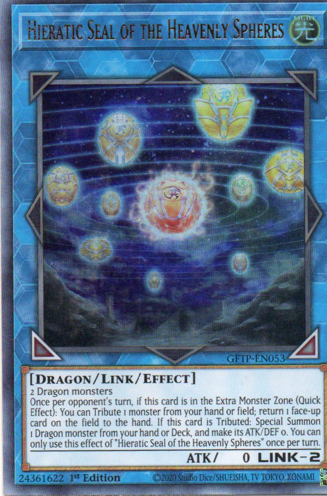Hieratic Seal of the Heavenly Spheres GFTP-EN053 Ultra rare