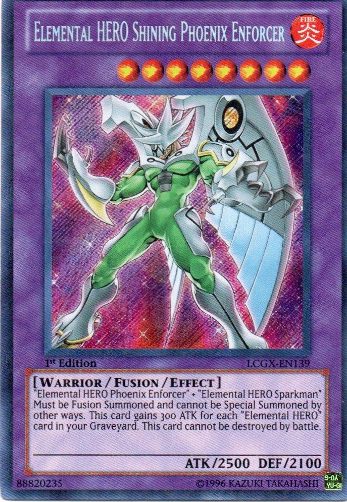 Elemental HERO Shining Phoenix Enforcer LCGX-EN139 Secret rare
