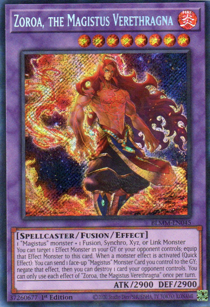 Zoroa, the Magistus Verethragna BLMM-EN045 Secret rare