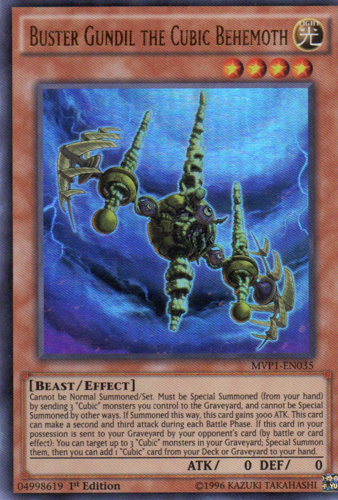 Buster Gundil the Cubic Behemoth MVP1-EN035 Ultra rare