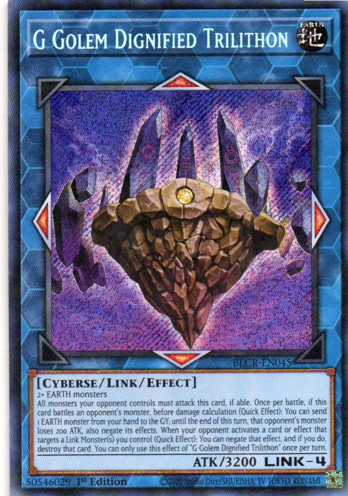 G Golem Dignifiend Trilithon BLCR-EN045 Secret rare