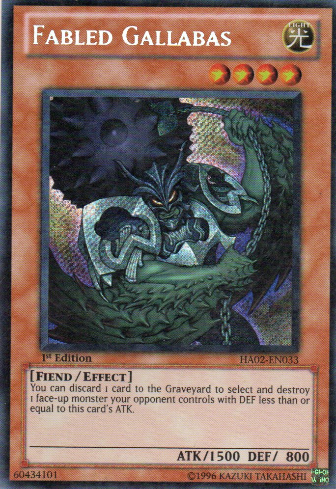 Fabled Gallabas HA02-EN033 Secret rare