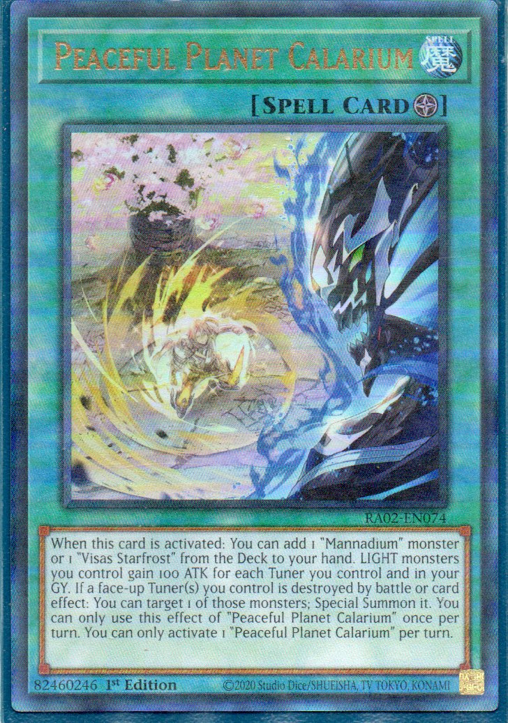 Peaceful Planet Calarium RA02-EN074 Ultimate rare