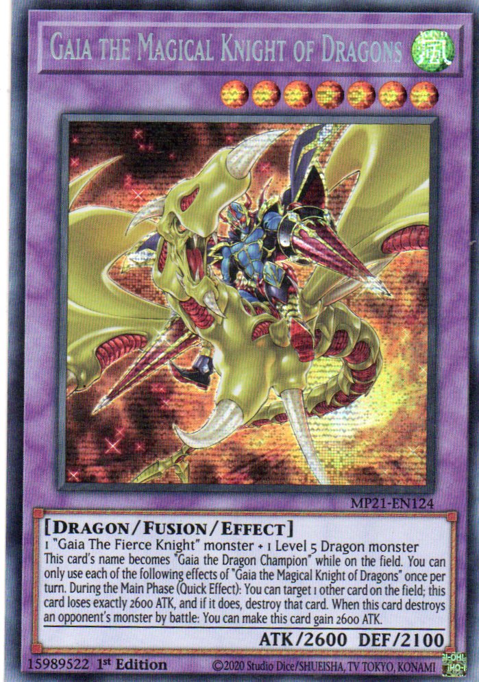 Gaia the Magical Knight of Dragons MP21-EN124 Secret rare