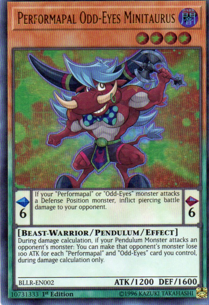 Perfomapal Odd-Eyes Minitaurus BLLR-EN002 Ultra rare
