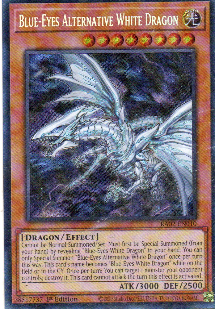 Blue-Eyes Alternative White Dragon RA02-EN010 Secret rare