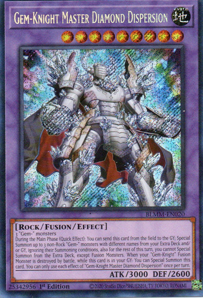 Gem-Knight Master Diamond Dispersion BLMM-EN020 Secret rare