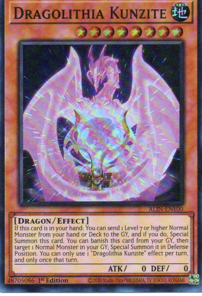 Dragolithia Kunzite ALIN-EN100 Super rare