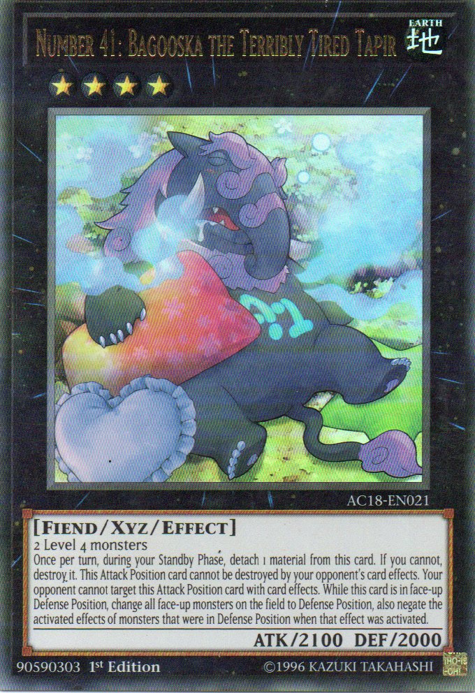 Number 41: Bagooska, the Terribly Tired Tapir AC18-EN021 Ultra rare