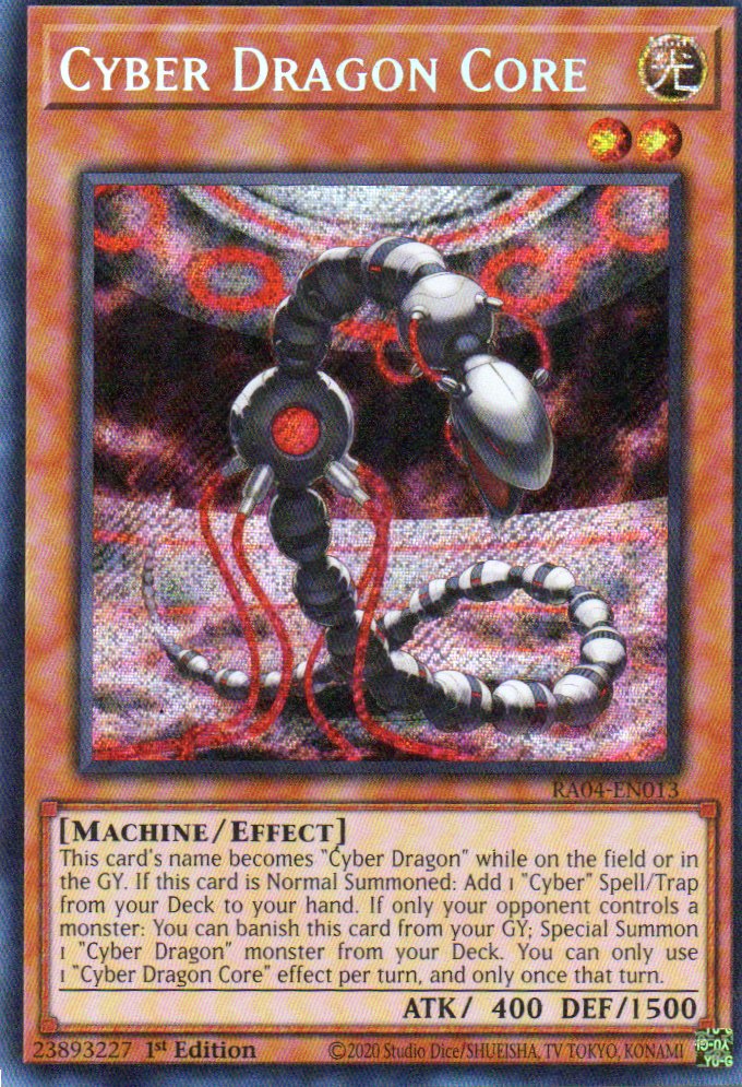 Cyber Dragon Core RA04-EN013 Secret rare