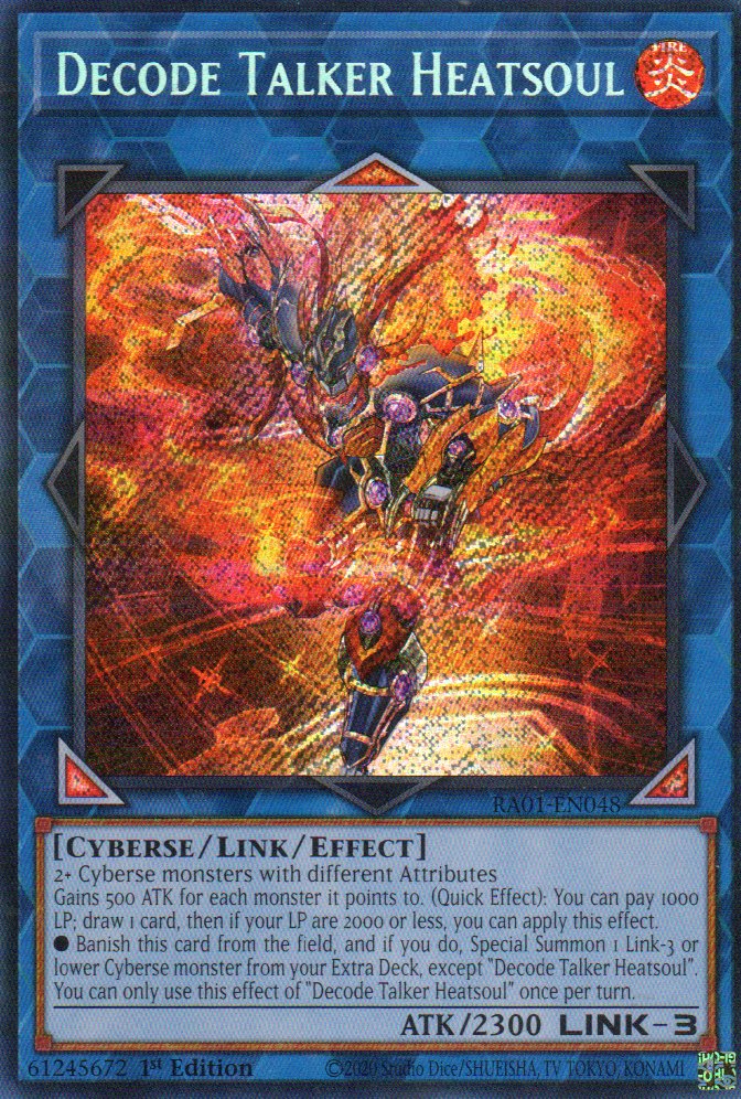 Decode Talker Heatsoul RA01-EN04+8 Secret rare
