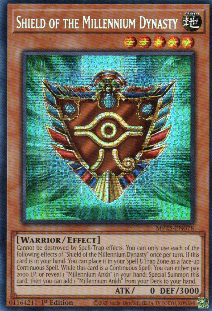 Shield of the Millennium Dynasty MP25-EN078 Secret rare