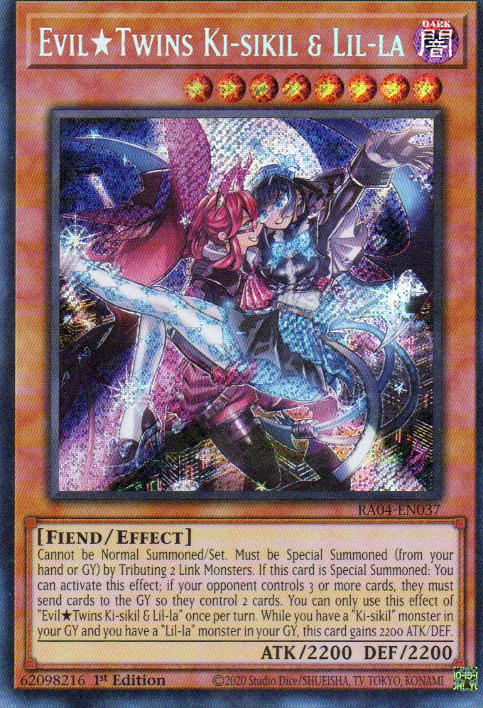 Evil*Twins Ki-Sikil & Lil-la RA04-EN037 Secret rare