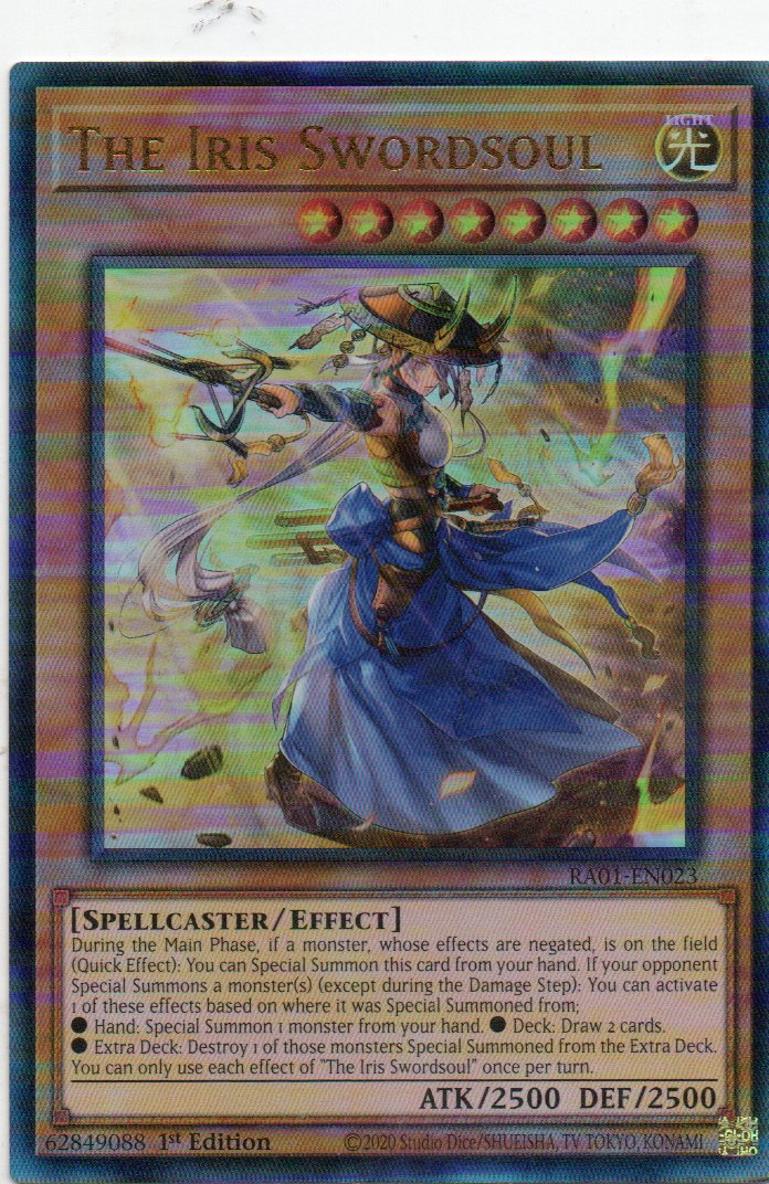 The Iris Swordsoul RA01-EN023 Ultimate rare