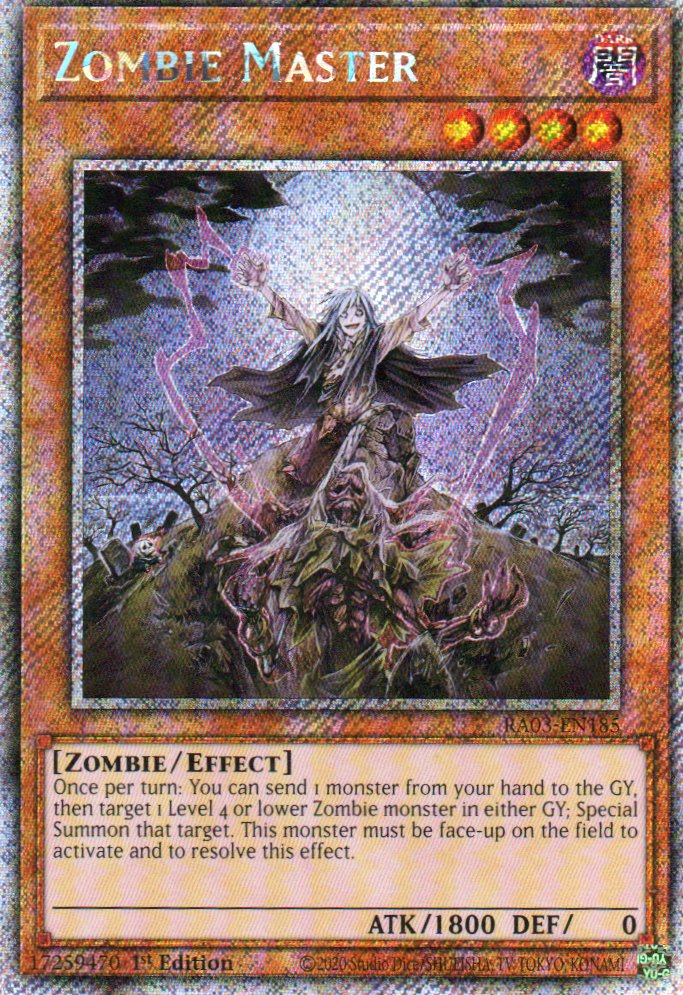 Zombie Master RA03-EN185 Platinum rare