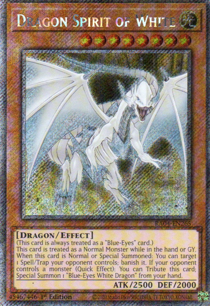 Dragon Spirit of White RA04-EN265 Platinum rare