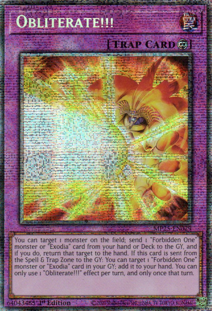 Obliterate!!! MP25-EN029 Starlight rare