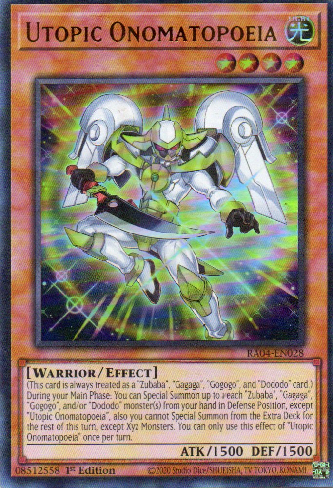 Utopic Onomatopoeia RA04-EN028 Ultra rare