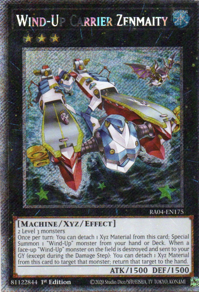 Wind-Up Carrier Zenmaity RA04-EN175 Platinum rare