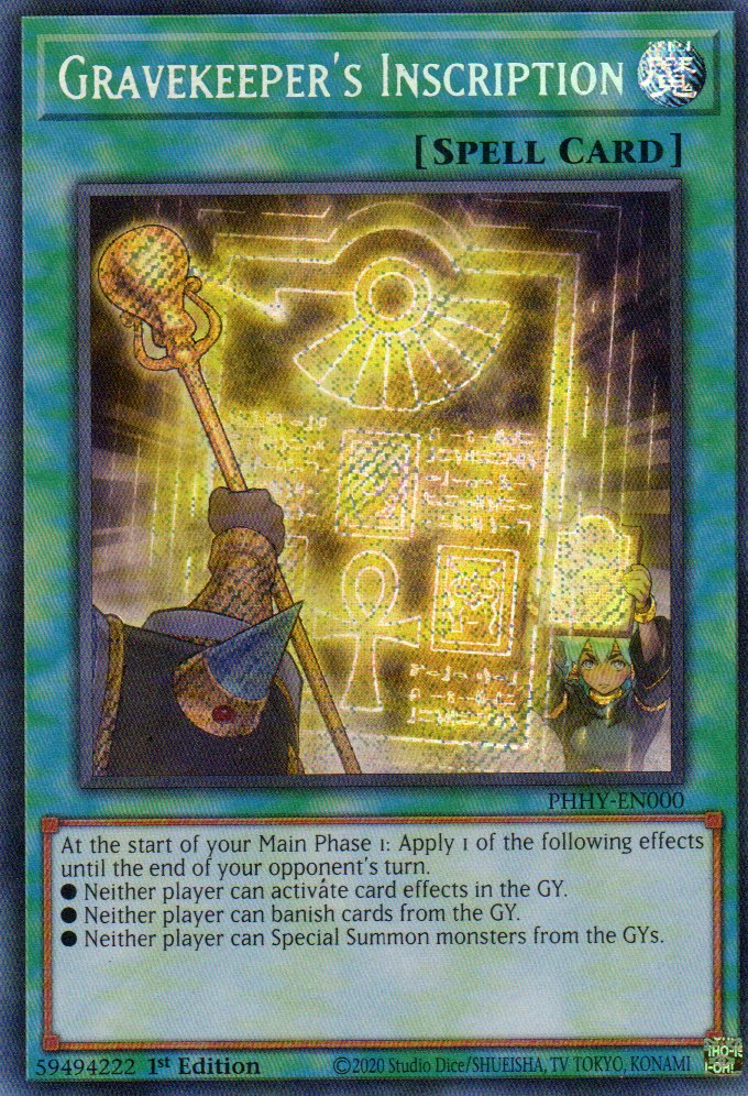 Gravekeeper's Inscription PHHY-EN000 Secret rare