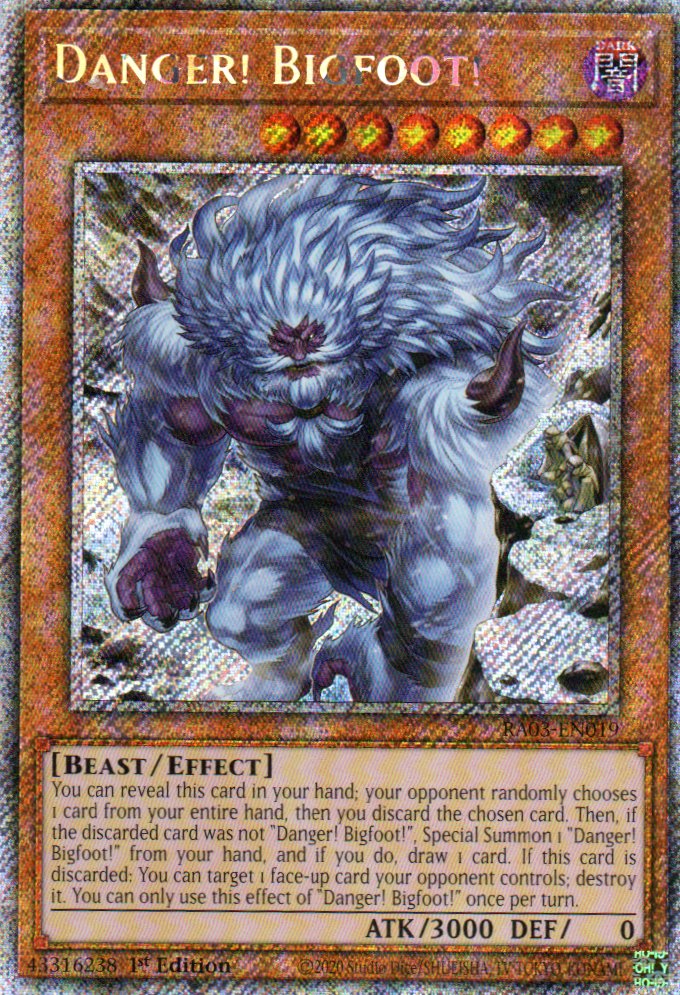 Danger! Bigfoot! RA03-EN019 Platinum rare
