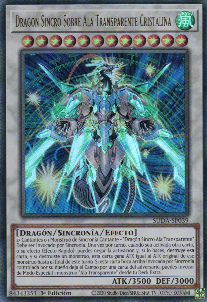 Dragon Sincro Sobre Ala Transparente Cristalina SUDA-SP039 Ultra rare