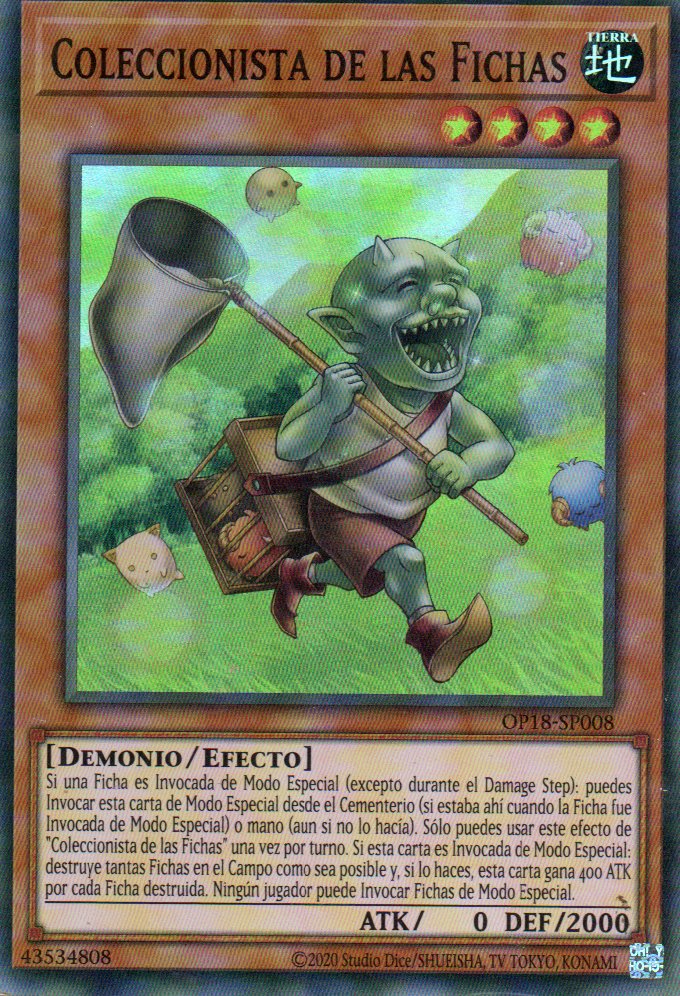 Coleccionista de las Fichas OP18-SP008 Super rare