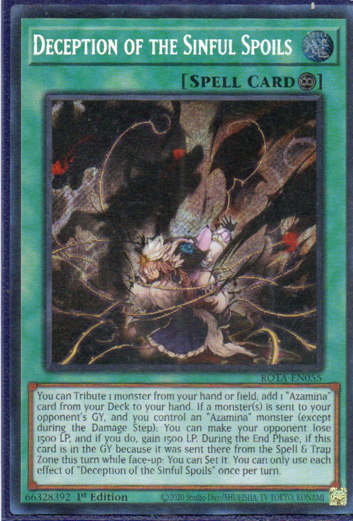 Deception of the Sinful Spoils ROTA-EN055 Secret rare