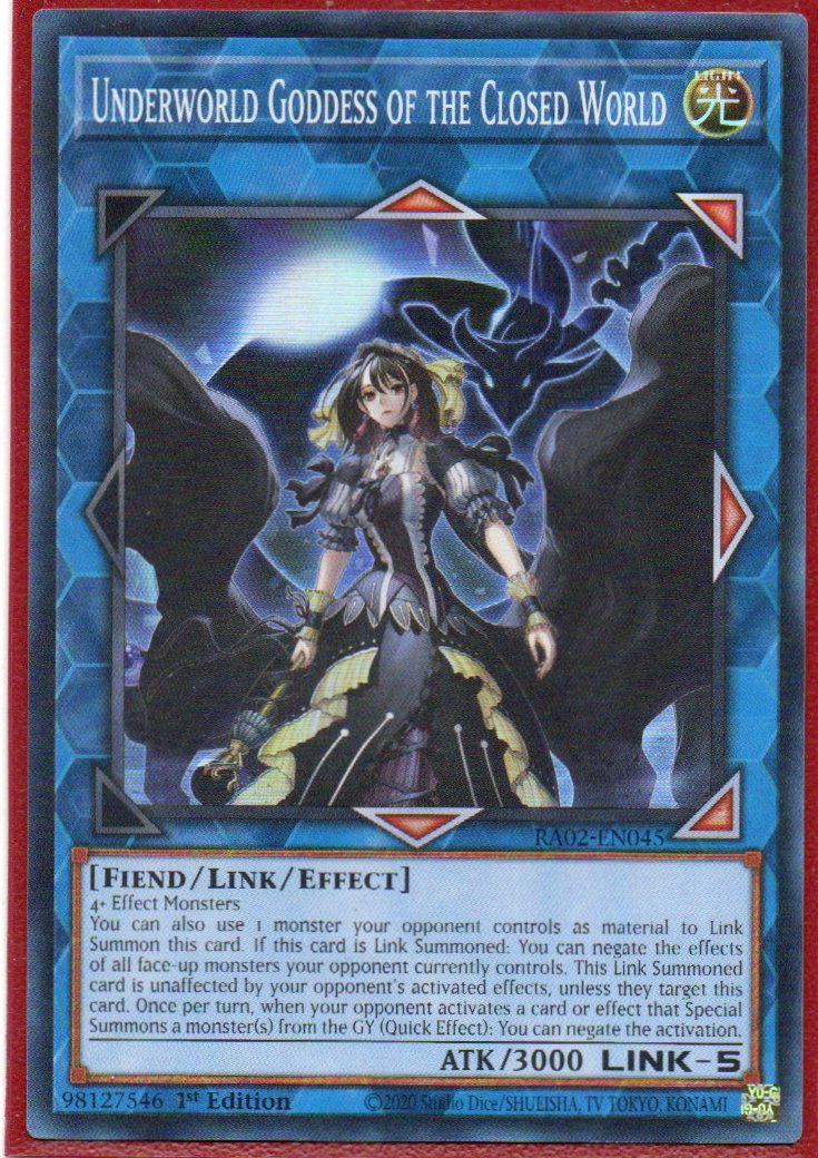 Underworld Goddess of the Closed World RA02-EN045 Super rare
