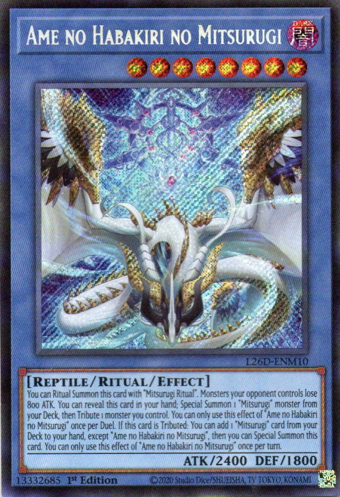 Ame no Habakiri Mitsurugi L26D-ENM10 Secret rare