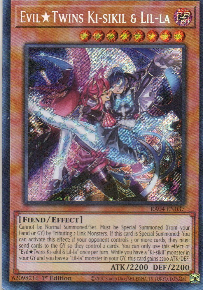 Evil*Twins Ki-sikil & Lil-la RA04-EN047 Secret rare